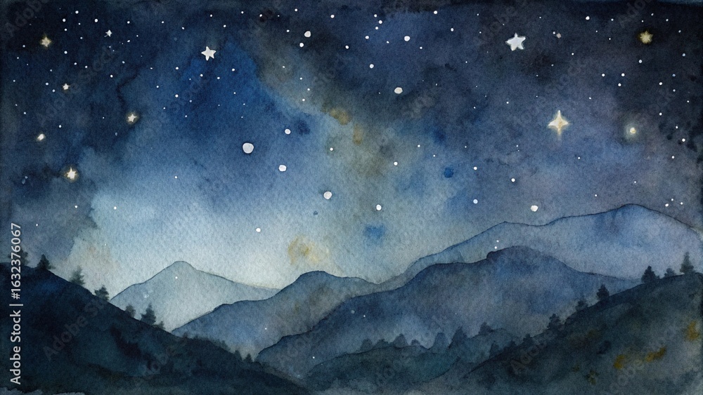 Fototapeta premium starry night in the mountains