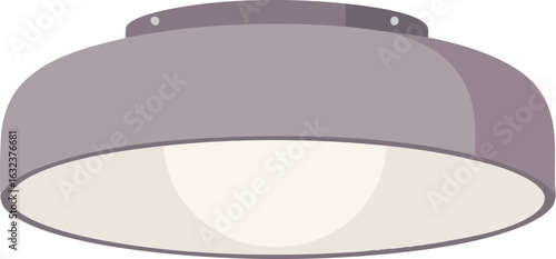 Flat vector illustration of modern ceiling light fixture