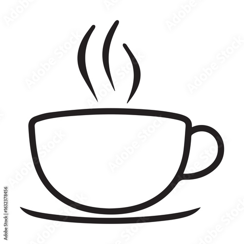 Silhouette Style Vector Minimal Coffee Cup Logo Design – Modern and Simple Graphic Template for Cafes, Coffee Shops, Beverage Brands, Restaurant Identity, and Barista-Themed Businesses in EPS Format