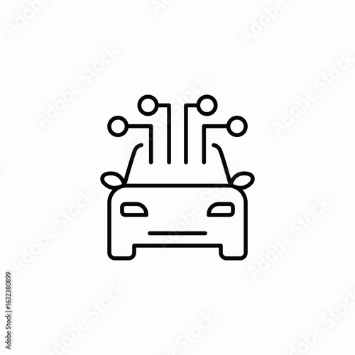 car technology icon sign vector