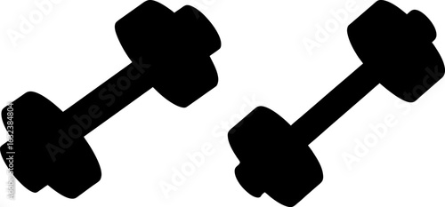 Dumbbell black silhouettes set, Set of dumbbells, dumbbell collections, Vector of dumbbell, dumbbell silhouette, dumbbell isolated on white background