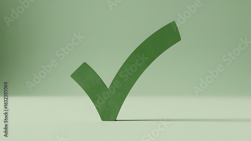 Green check mark symbol, signifying approval or acceptance.
