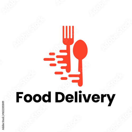 Minimal vector icon for express food delivery