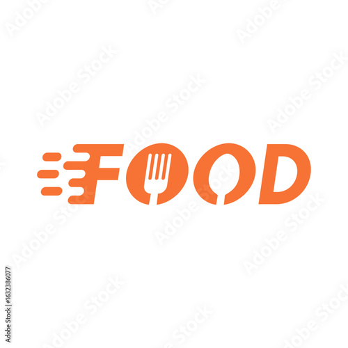 Minimal vector icon for express food delivery
