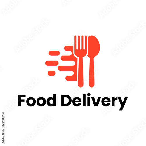 Minimal vector icon for express food delivery