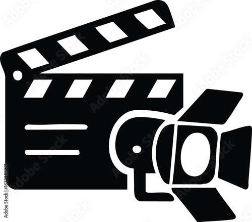 movie clapper board vector illustration
