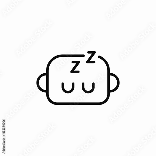 ai chatbot sleep icon sign vector