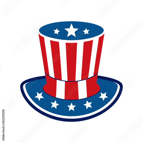 uncle sam hat decoration vector illustration