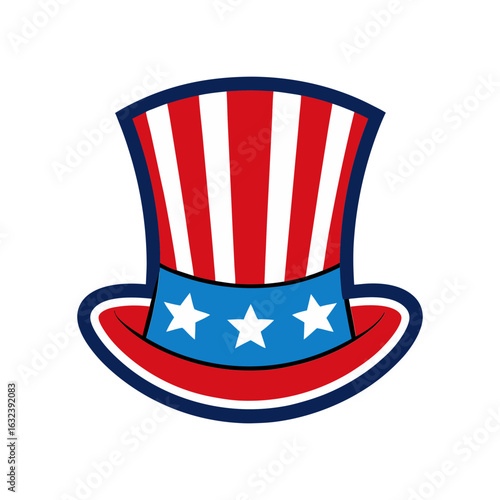 uncle sam hat decoration vector illustration