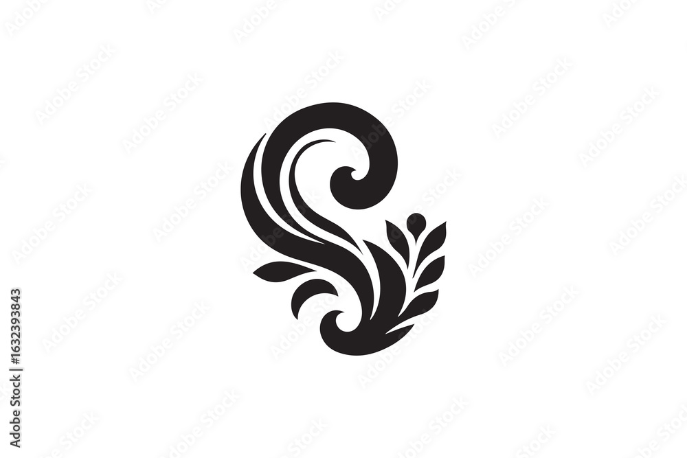 Fototapeta premium abstract floral design element vector