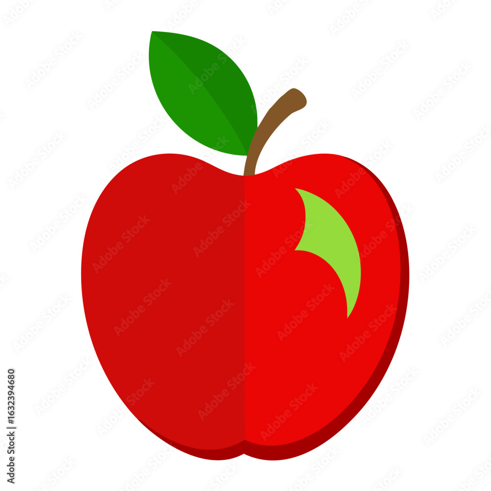 Fototapeta premium red apple vector illustration