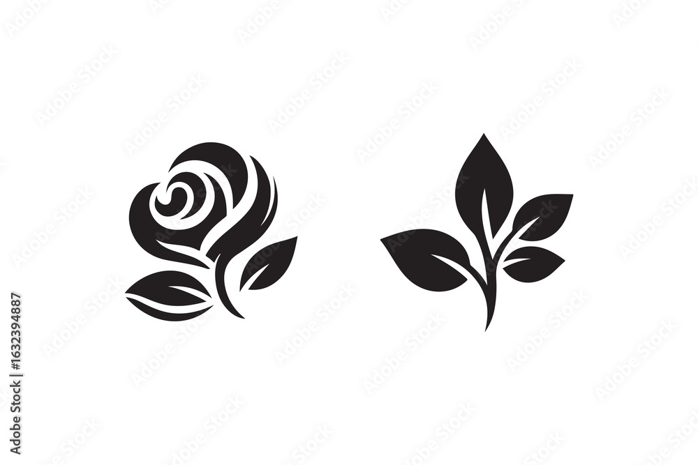 Fototapeta premium flower vector silhouette 