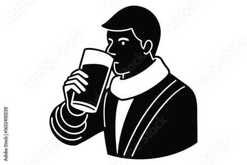 drinking eggnog vector icon