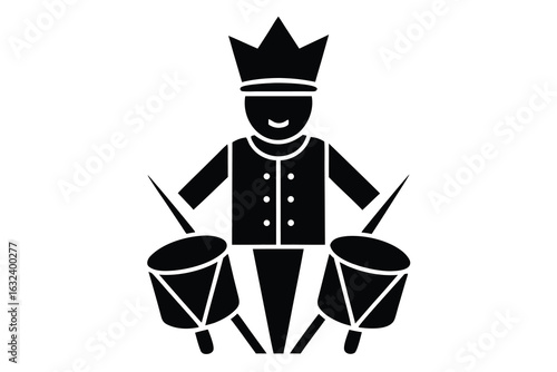 drummer boy vector icon