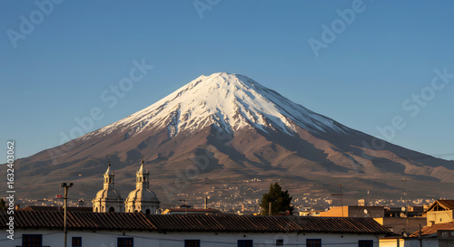 Mountains snowy landscape peak skyline travel tourism adventure destination arequipa peru south america