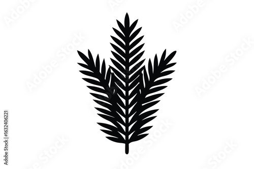 pine branch vector icon