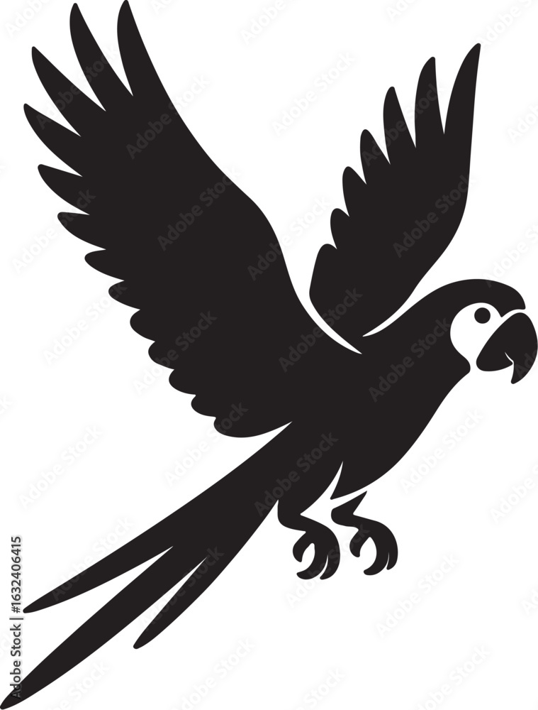 Fototapeta premium Macaw parrot vector art পাখি