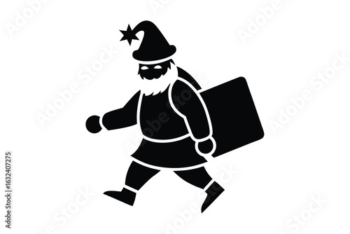 santa arrival vector icon