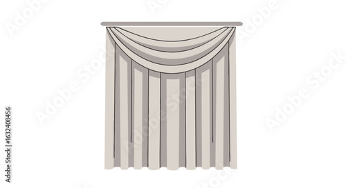 Elegant Drape: A Stylish Curtain Design for Interior Decor Accents and Window Treatments