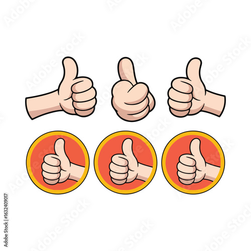 thumb up and down