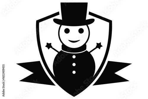 snowman contest vector icon