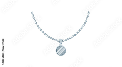 Elegant pendant necklace with round charm in refined silvery hue for refined personal style