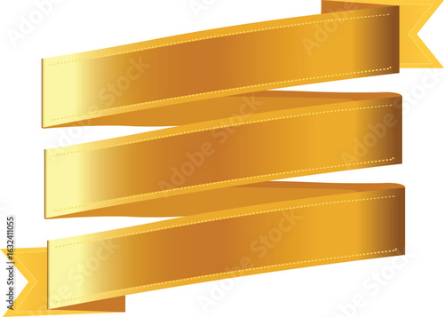 Elegant Gold Ribbon Banner – Luxury Decorative Vector Design