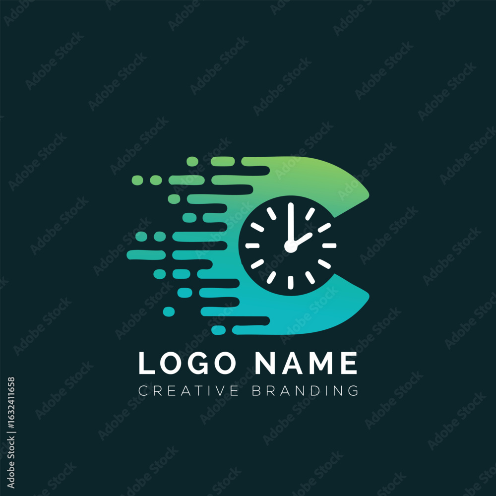 Fototapeta premium Letter C watch logo
