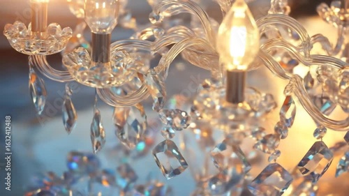 Crystal chandelier close-up