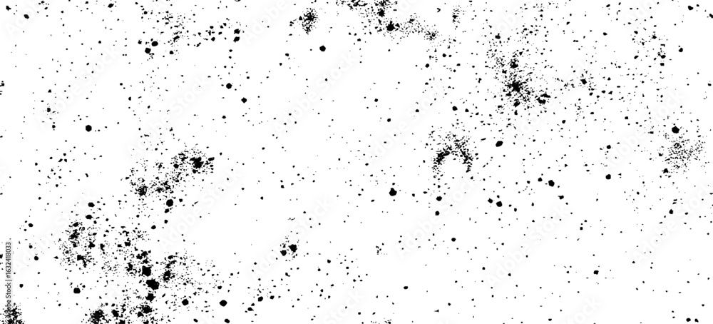 Distressed black texture dark grainy texture on white background. Grunge snow overlay. Vector illustration.