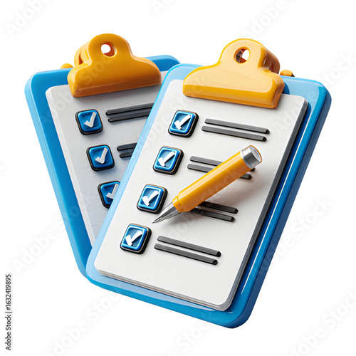 questionnaire survey icon 3D graphic png