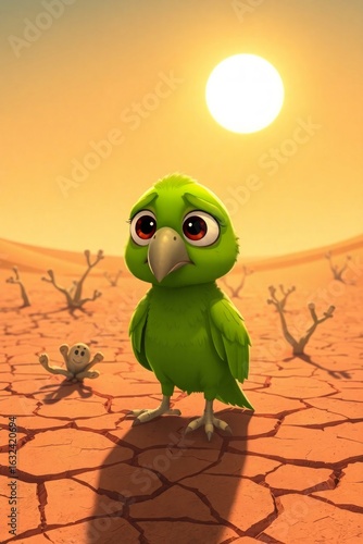 parrot sitting on the ground