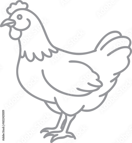 australorp chicken  line arts 