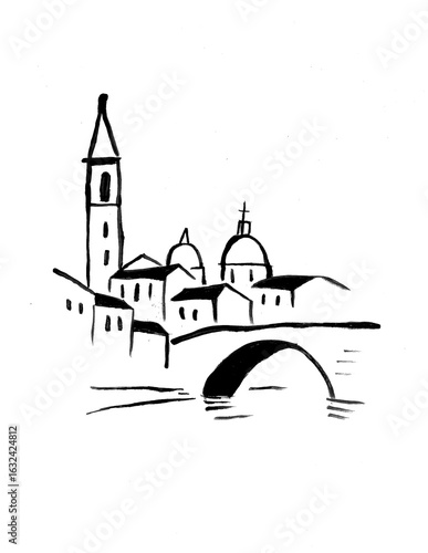 illustration of church