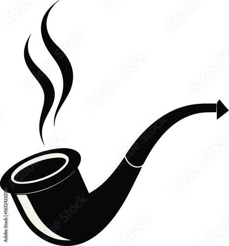 classic smoking pipe silhouette