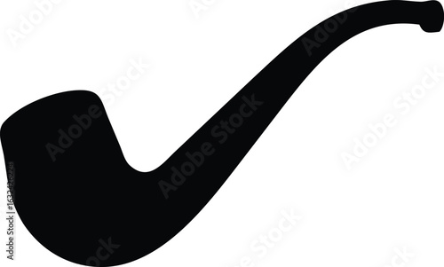 classic smoking pipe silhouette