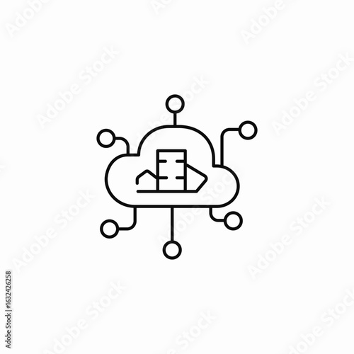 cloud integration icon sign vector