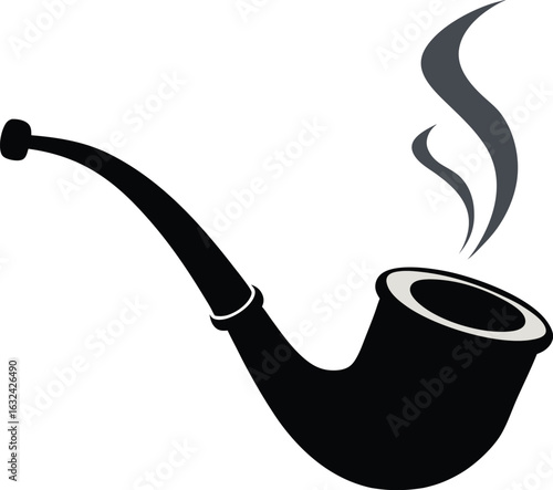 classic smoking pipe silhouette