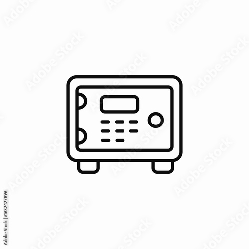 safe box icon sign vector