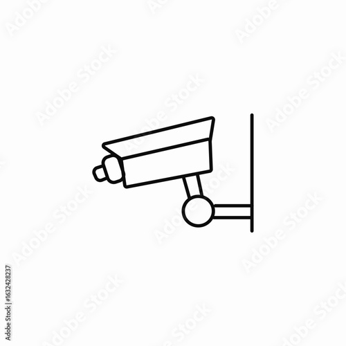 surveillance camera icon sign vector