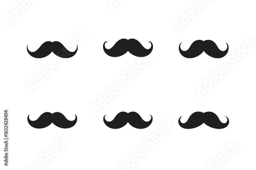 vector icon of italian mustache vector art