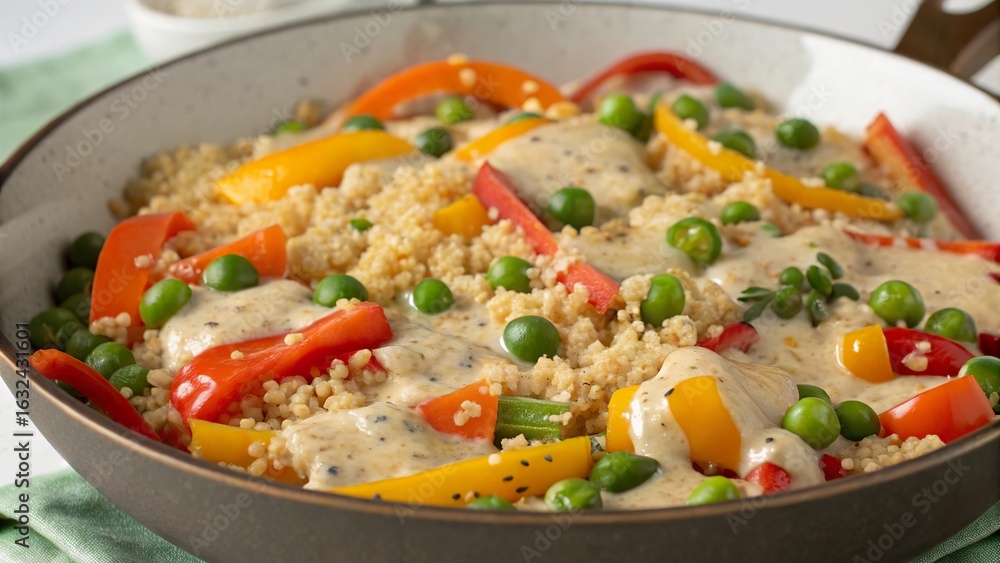 Creamy quinoa vegetable stir fry offers a colorful and nutritious dish perfect for any mealtime inspiration Creamy quinoa vegetable stir fry offers a colorful and nutritious dish perfect for any mealtime inspiration