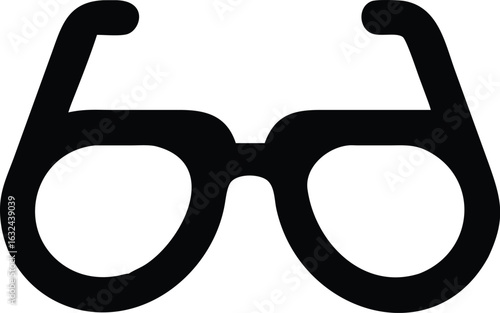 glasses silhouette on white background