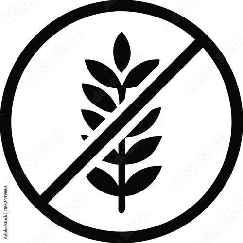 gluten free icon silhouette