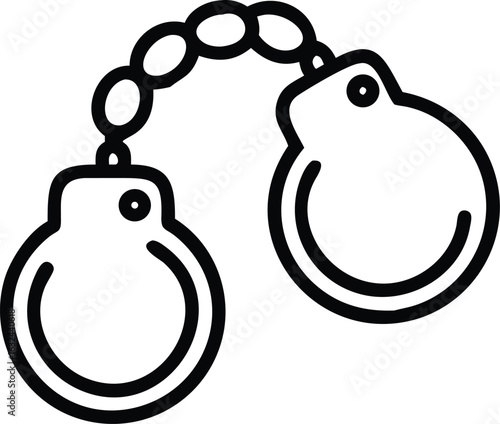 handcuffs crime vector illustration