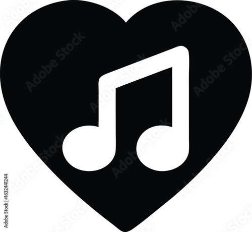 heart music note logo