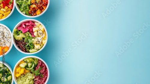 Wallpaper Mural Assortment of colorful bowls with food Torontodigital.ca