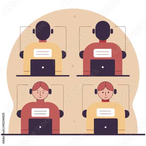 Customer service team working remotely connecting with clients for support services