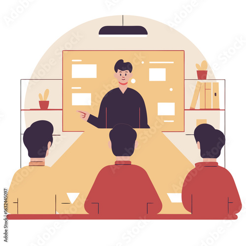 Engaging presentation session with attendees actively learning from speaker