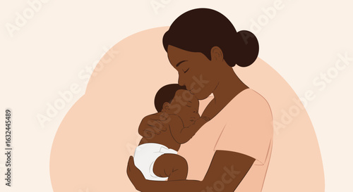 Mother and Baby Cuddling